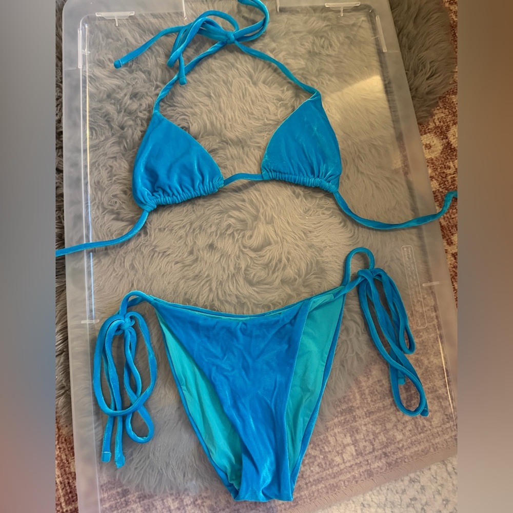 Velvet Blue Bikini Set